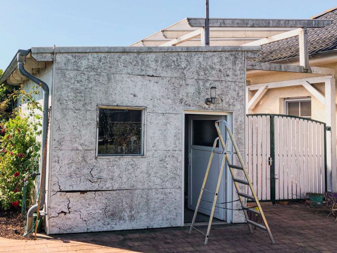 Garage im Vorher-Zustand